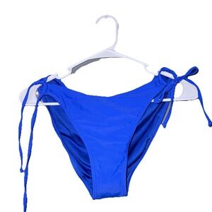 Zmart Women’s Mid-Rise Blue Bikini Bottom – Size M – Side Tie Strings NWT